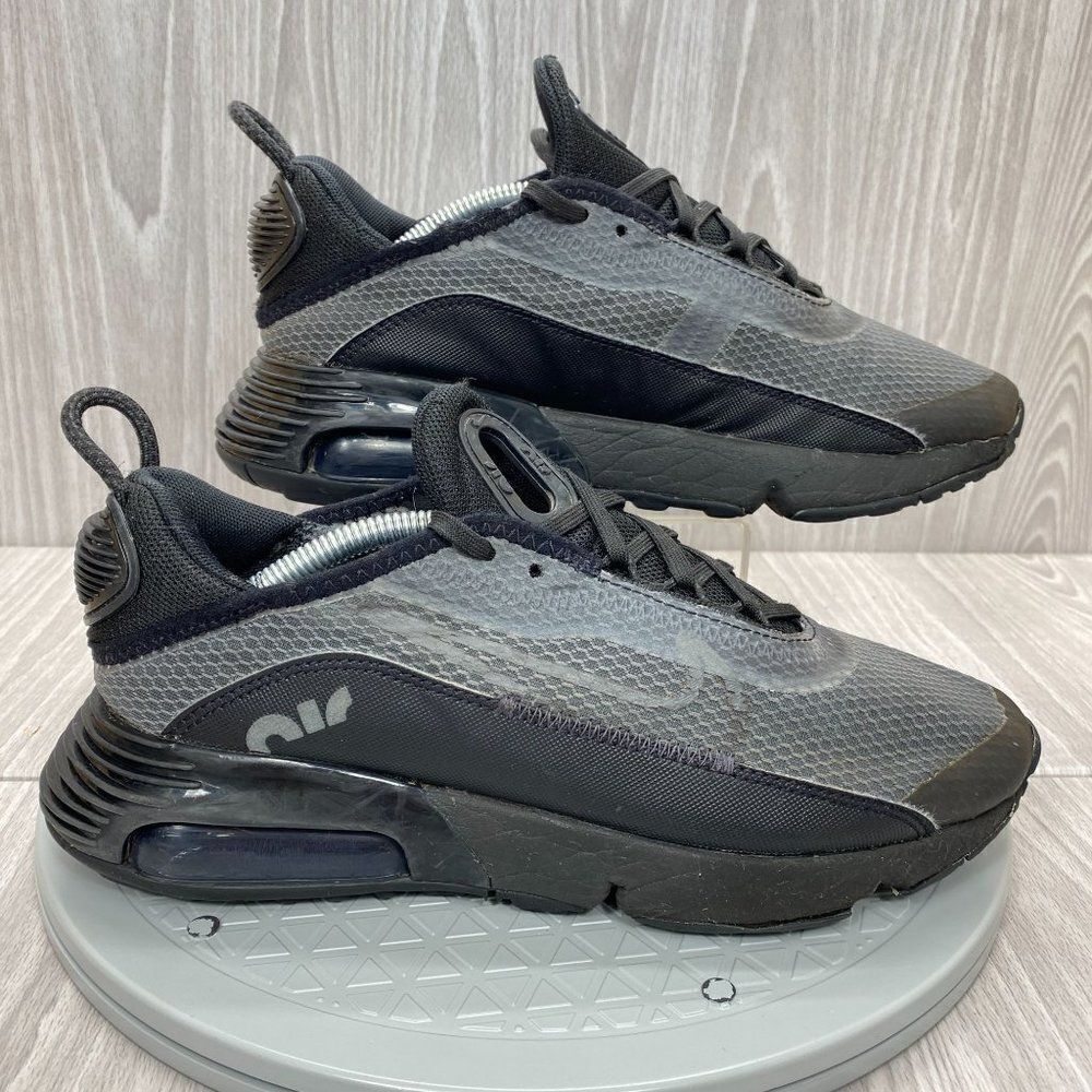 Nike Women's Air Max 2090 Black Gray Mesh Running Shoes Athletic Sneaker Sz 6.5